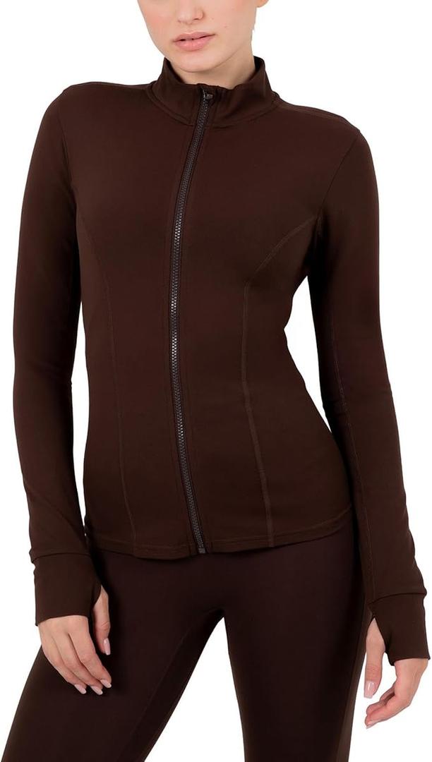 YITTY Active Women's Ultraluxe Full Zip Jacket, Athleisure, 4-Way-Stretch, Thumbholes XS