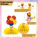 8Pcs Super Brother Birthday Party Supplies,Super Brother Honeycomb Centerpieces,Super Brother Theme 3D Table Decorations