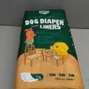 PAWPANG Disposable Dog Diaper Liners Booster Pads for Male & Female Dogs, 100ct, 5 Sizes Options, Doggie Diaper Inserts fit Most Types of Dog Diapers - Pet Belly Bands & Male Wraps (Large(100ct))