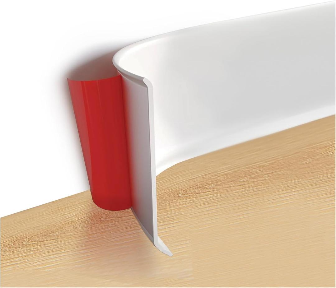 Art3d Flexible Wall Baseboard Molding Trim, 4 Inch x 20 Feet Peel and Stick Vinyl Wall Base Trim, White, A17941