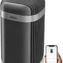 WELOV Smart Air Purifiers for Home, Air Purifer for Bedroom with 23dB Quiet,H13 True HEPA Air Filter for Pets Allergens Removal to 0.1 Microns,Odor Eliminator for Wildfire Pollen Dust,Alexa Control (Grey)