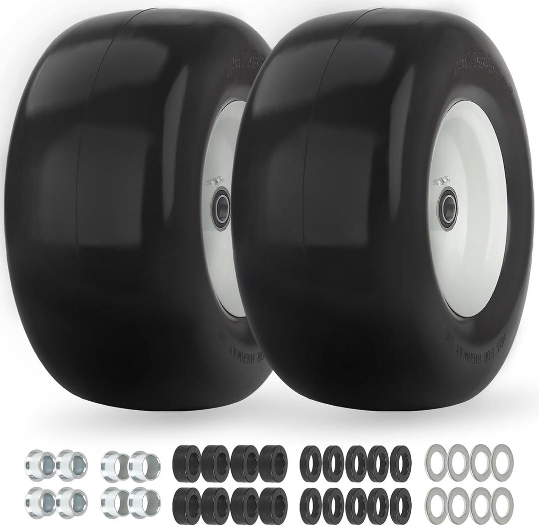 13x6.50-6 Flat Free Lawn Mower Tire and Wheel for Zero Turn Mower