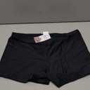 Micosuza Womens Swim Boyshorts Bikini Bottom Boardshorts Mini Short Beachwear Black, Size: 18