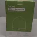 Glass Essential Oil Diffuser, 200ml Ultrasonic Aroma Diffusers with Glass Reservoir Dome & White Plastic Base Lock Color Auto-Off Timer 7 Color Light for Home Office Bedroom Yoga