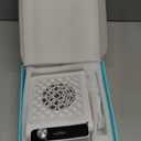 Woput Rechargeable Nail Dust Collector, 980PA Portable Cordless Nail Vacuum Dust Collector Fan with Filter Papers (30 Pcs) for Acrylic Nail Polishing & Manicure Pedicure at Nail Salon & Home - White