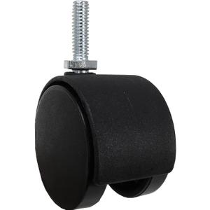 Shepherd Hardware 9733 2-Inch Office Chair Caster, Twin Wheel, 5/16-Inch Threaded Stem Diameter, 75-lb Load Capacity,Black