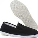 Martial Art Cloth Shoes Kung Fu Tai Chi Cotton Sole Canvas Shoes Black (8 Women/6.5 Men)