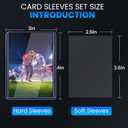 800 Card Sleeves Top Loaders for Cards, 3" x 4" Hard Plastic Toploaders, Baseball Card Protectors, Trading Card Holder for Football Sports Cards (400 Toploaders + 400 Penny Sleeves)