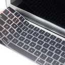 Keyboard Cover Skin Compatible for MacBook Air 15 M2 A2941, MacBook Air 13 M2 A2681, MacBook Pro 14 inch A2442 A2779 A2918 A2992 M1 M2 M3 & MacBook Pro 16 inch A2485 A2780 A2991 M1 M2 M3 (Black)