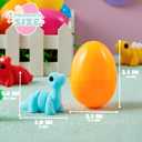 JOYIN 8 Pcs Prefilled Easter Eggs with 3D Printed Toys Mini Dinosaur, Articulated Toys, Basket Stuffers Fillers for Kids Party Favors, Stuffed Easter Egg, Classroom Prize Supplies(Age 8+)