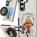 for Samsung Galaxy S23 Plus Case for Women - Girls Cute Design Compatible with Magsafe Magnetic Ring Holder Stand Mushroom Frog Phone Covers Aesthetic Girly TPU Funda for S23 Plus