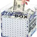 10K Smash Box Money Saving Challenge Unbreakable Piggy Bank for Adults Save $10,000 Money Saving Challenge Box, Clear Acrylic Saver Box for Cash Must Break to Open