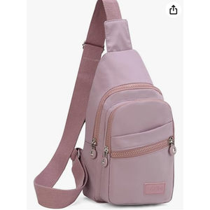 EVANCARY Small Sling Bag for Women Men, Sling Backpack Chest Daypack Crossbody Bag for Travel Outdoor Hiking (F Beige Brown)