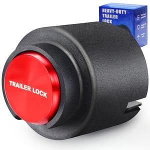 Trailer Lock for 1-7/8", 2",2-5/16" & Bulldog Couplers, Heavy-Duty Hardened Steel Trailer Tongue Locks with Fully Covered Anti-Theft Design, Powder-Coated for Weather Resistance