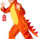 Morph - Orange Dinosaur Costume Kids, Kids Dinosaurs Halloween costumes, Toddler Dinosaur Costume (3-4 Years) T2