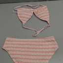 RoseSeek Girl's Tie Dye Smocked 2 Piece Swimwear Sets Backless Halter Bikini Cute Brief Bathing Suit, 11Y