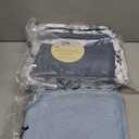 Queen Comforter Set -7 Pieces Floral Blue Comforter Set for All Seasons, Bed in a Bag Queen with Botanical Flowers Comforter, Sheets, Pillowcases & Shams