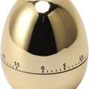 60 Minutes Egg Model Mechanical Timer Cooking Alarm Clock Manual Timer for Kitchen Gold Home Gardening Kitchen Tools (Gold)