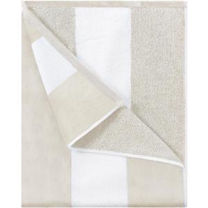 HENBAY Cotton Oversized Beach Towel - Large 70 x 35 Inch Pool Towel, Chiffon Striped Quick Dry Swimming Cabana Towel