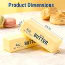 2Pack Slow Rising Dumpling Squishy Butter Squeeze Toys, Slow Rising Squishy,Squeeze Ball Realistic Butter Stick Soft Squeeze Toys for Anxiety and Stress Relief, Party, Gifts