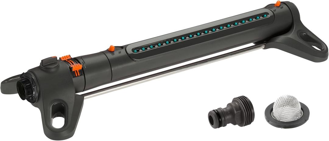 GARDENA 20570 | Up to 3800 sq ft - AquaZoom Adjustable Oscillating Yard Sprinkler, for Watering Large Area Lawn and Garden. Aquazoom Outdoor oscillating Sprinkler has Wide Heavy Duty Base.