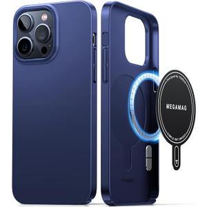 TORRAS Magnetic Slim-Fit for iPhone 15 Pro Max Case, Ultra-Thin 15 ProMax Phone Case Compatible with MagSafe, Lightweight Anti-Scratch Matte Hard iPhone 15 ProMax Case 6.7 inch OriginFit, Navy Blue