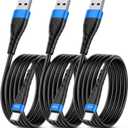 USB C Cable, USB A to USB C 3A Fast Charging (6FT 3Pack) Phone USB Type-C Charge Cable Android Charge Cord USB C Charger Cable for iPhone 15 Plus/Pro/Pro Max/Samsung/Pad/Laptop/LG/-Blue
