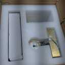 Brushed LED Wall Sconces LED Warm Light Interior Glam Crystal Wall Light Hardwired Gold (1 pack)