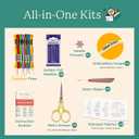 Bradove Classic Embroidery Stitches Practice Kit, Embroidery Kit for Beginners, Beginner Embroidery Kit for Adults, Hand Embroidery Kit for Kids, Stitches Kit
