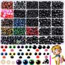 Fulasiteu 1100PCS Safety Eyes and Noses, Amigurumi Safety Eyes for Crocheting, Colorful Doll Crochet Eyes with Washers for Plush Animal, Crochet Toy, Stuffed Doll and Teddy Bear