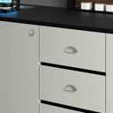 5 Pack Kitchen Cabinet Knobs Sunflower Brushed Nickel Dresser Knob Modern Drawer Hardware Cupboard Handles Furniture Knobs for Bathroom Single Hole Knobs for Wardrobe JH-BN-K5