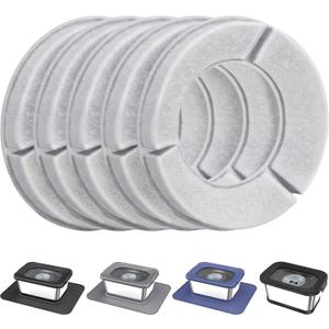 Decflow 10L Stainless Steel Dog Water Bowl Filter, 5PCS Replacement Filters for 7L/1.8Gal /10L/2.6Gal Square Dog Water Bowl
