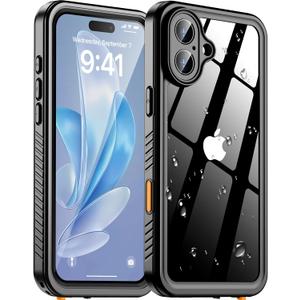 Oneagle for iPhone 16 Plus Case Waterproof, [Built-in Screen Protector][IP68 Underwater][12FT Military Grade Shockproof][Dustproof][Real 360 Full Body] Protective Phone Case for iPhone 16 Plus 6.7"