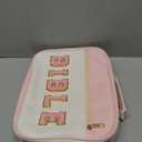 Bible Cover Case for Women Grils, Preppy Bible Bag with Adjustable Shoulder Strap, Waterproof Bible Carrying Tote Bags Holder for Bible Study Supplies Accessories & Christian Gifts (Light Pink) (Large)