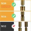 KCO Lighting M14 Threaded Extension Rod 7.89 and 11.8" Brass Gold Extension Rods Lighting Fixture Downrods Stems Chandelier Extension Rods