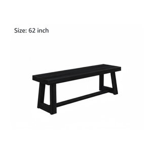 MAXFurnature Black Bench size 62" 