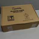 Zcaukya 100 Plastic Champagne Flutes, 4.5oz Clear Disposable Hard Stemware Cups with Golden Rim, Plastic Champagne Glasses for Wedding, Graduation Party, Bridal Shower, Birthday Party