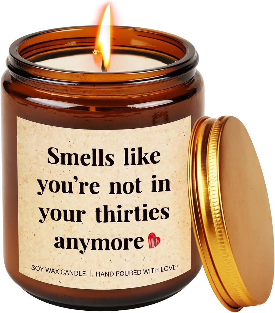 30th Birthday Candle Gifts - Lavender Scented Soy Candle - Handmade 30th Birthday Decorations for Women Men, 1995 Birthday Gift Ideas for Her, Mom, Friends