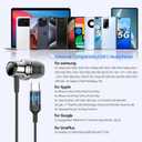 USB C Headphones for Samsung S26 S25 S24 S23 S22 A16 A56 Wired Earbuds USB C Magnetic in-Ear Type C Earphone with Mic Volume Control Stereo Noise Canceling Headphones for iPhone 17 16 15 Pro Max Pixel