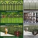 Decorative Garden Fence, 10 Panels No Dig Fence, 32 in(H) x 24.16 ft(L) Animal Barrier for Dogs Rabbits, Rustproof Metal Arched Decorative Garden Fences for Flower Bed, Outdoor, Yard, Patio