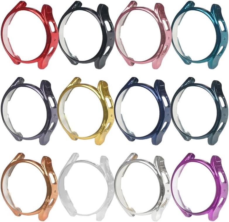 [12 Pack] Compatible with Galaxy Watch 5 Pro 45mm Screen Protector Bumper Case Soft TPU Protective Case for Samsung Galaxy Watch 5 Pro (12-Colors)