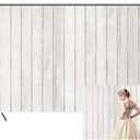Renaiss 7x5ft Rustic White Wood Backdrop Polyester Vintage White Gray Wooden Floor Wall Plank Baby Shower Birthday Party Photography Background for Wedding Newborn Kids Adult Photo Studio Props (WSNWH14965)