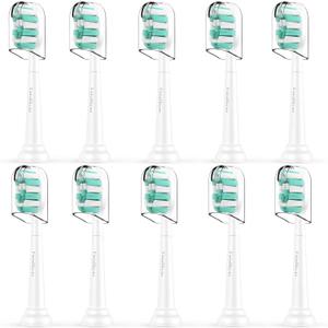 Futulkyus Replacement Toothbrush Heads for Philips Sonicare C1, C2, ProtectiveClean 4100, 5100, 10 Pack