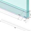 Shower Door Bottom Seal Strip, 2PCS Seal Strip, Ultra Clear PVC, 36" Length, Fits 6mm Thick Glass, Prevents Leaks, Easy Installation, No Adhesive Required (Ultra Clear, 36in for 1/4"(6mm) Door)
