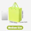 Pikalon 6 pcs Neon Yellow Gift Bags with Handles, Medium 8.66"x4.72"x9.84" Bright Color Gift Wrap Paper Bag Party Favor Bag Boutique Retail Bags for Wedding Birthday Baby Shower Wedding Welcome Party Supplies (Yellow, 8.66x4.72x9.84 Inches)