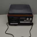 9-in-1 Record Player Bluetooth Turntable with Built-in Stereo Speakers, AM/FM Radio, CD & Cassette Player, USB/SD Playback, Remote Control for Vinyl Lovers and Music Enthusiasts (Dark Brown-2)