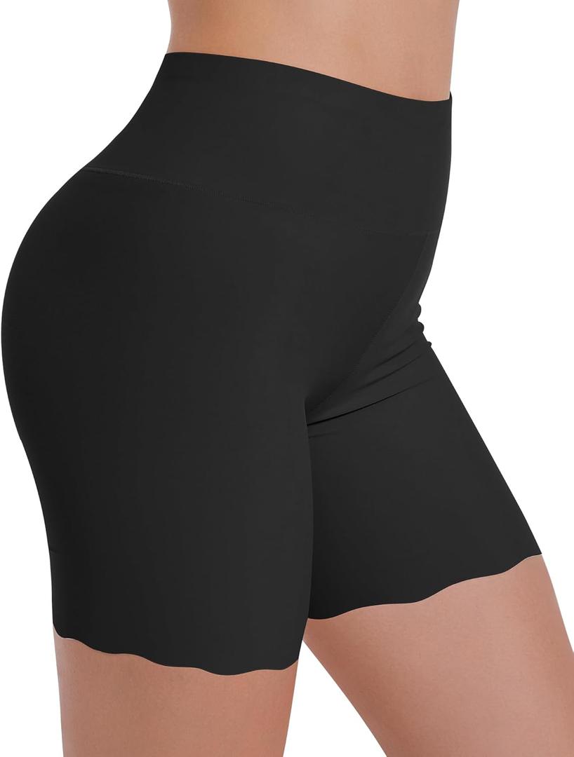 Women's Slip Shorts to Under Dresses | Anti Chafing High-Waisted Underwear | Smooth Shorts for Skirts & Party Dresses (X-Large, Black)