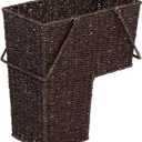 Trademark Innovations 15" Wicker Storage Stair Basket With Handles (Brown)
