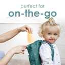 2 x Nmi Reusable Baby Silicone Food Pouches 2 Pack - Refillable Food Storage for Kids,Baby - Squeeze Pouch Washable Refill - for Yogurt Applesauce and More for Babies/Toddlers, Simple Modern up to 5oz (Orange)