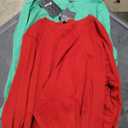 Ficerd 2 Pack Women's Long Sleeve Shirts, Cotton Crew Neck Tunic Tops Casual Loose Fit Pullover Sweatshirts Curved Hem Shirts, L